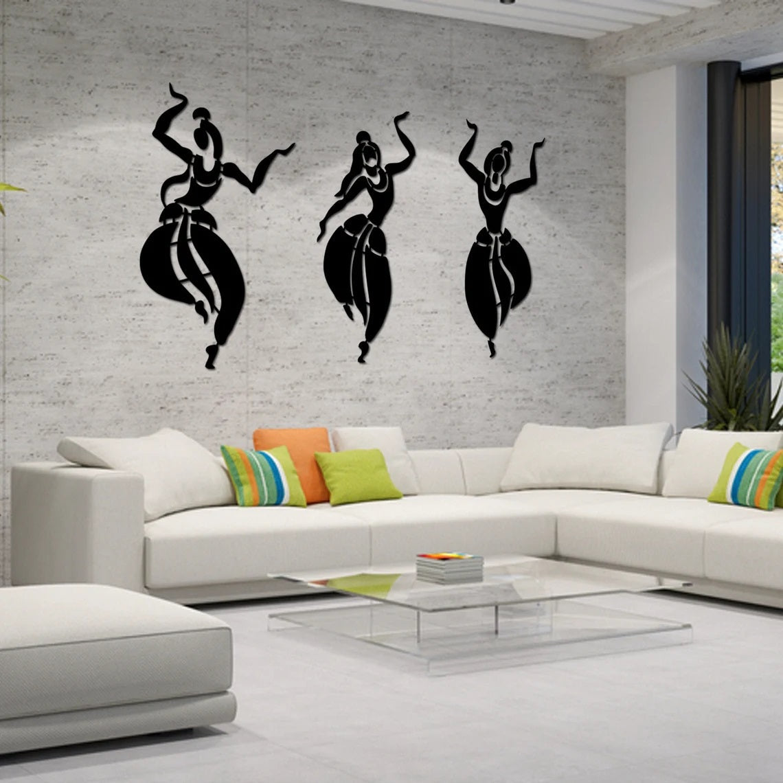 Indian Women Dancing, Gift for Wife, Indian Dancer Wall Art, Large Metal, Metal Wall Art, Metal Wall Hanging, Bedroom Decor, Valentine's Day