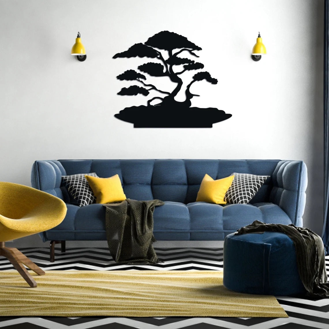 Bonsai Tree Of Live, Metal Wall Art - Etgshop LLC