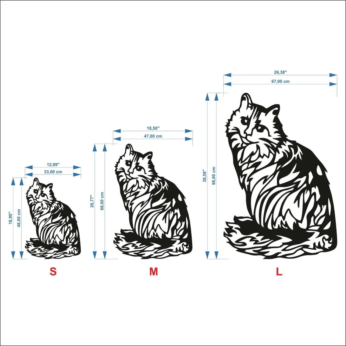 Cat Metal, Wall Art Decor, Wall Metal - Etgshop LLC