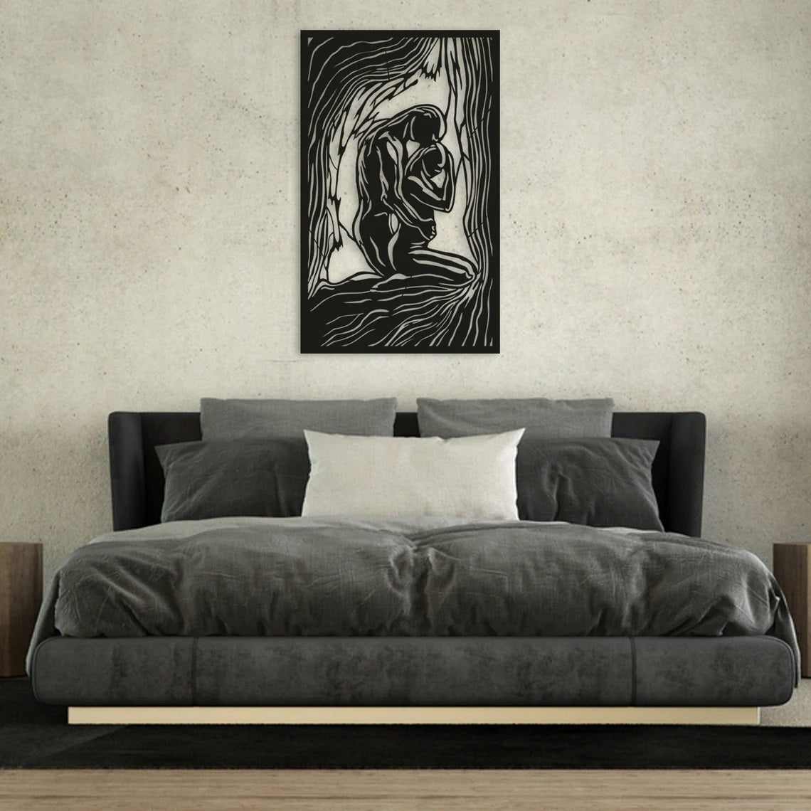 Couple wall art, Above Bedroom Decor - Etgshop LLC