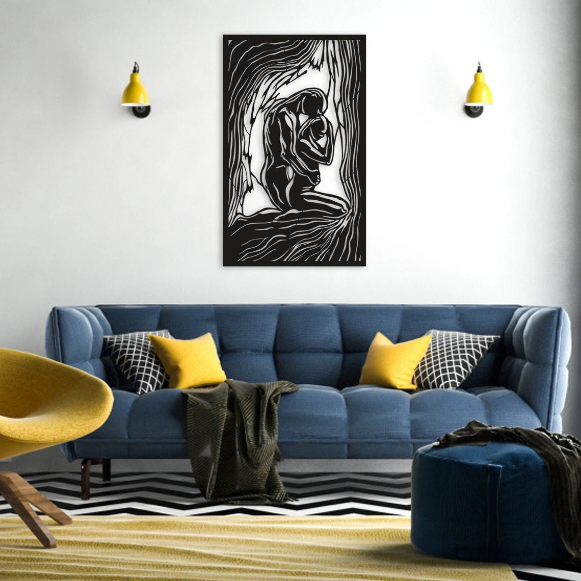 Couple wall art, Above Bedroom Decor - Etgshop LLC