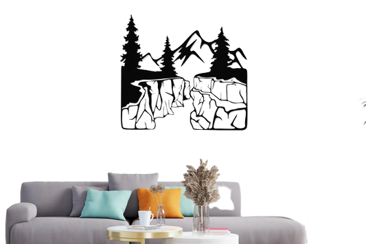 Mountain Wall Art, Nature Mountain Metal Decor - Etgshop LLC