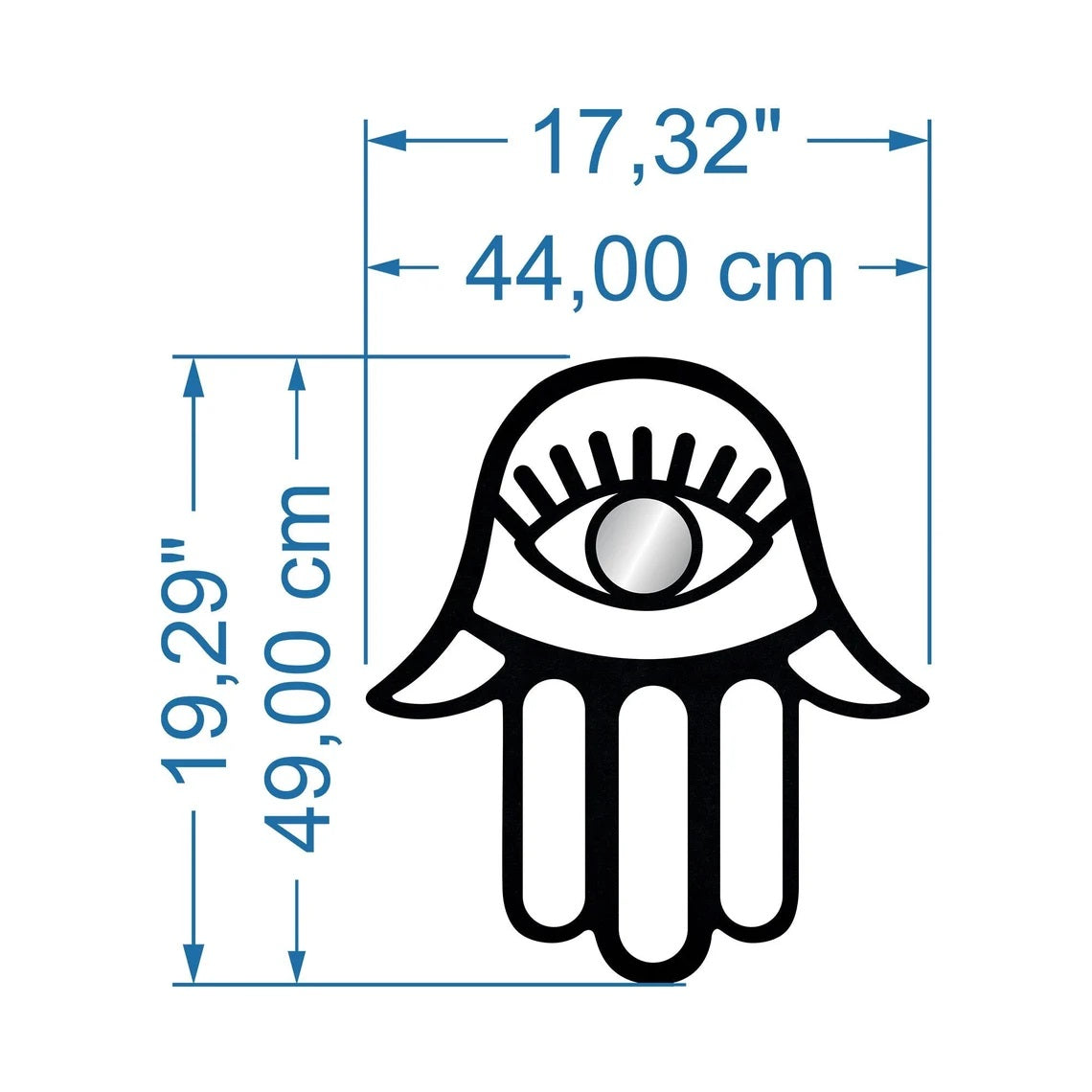 Hamsa Hand, Evil eye hamsa, Metal Wall Art - Etgshop LLC