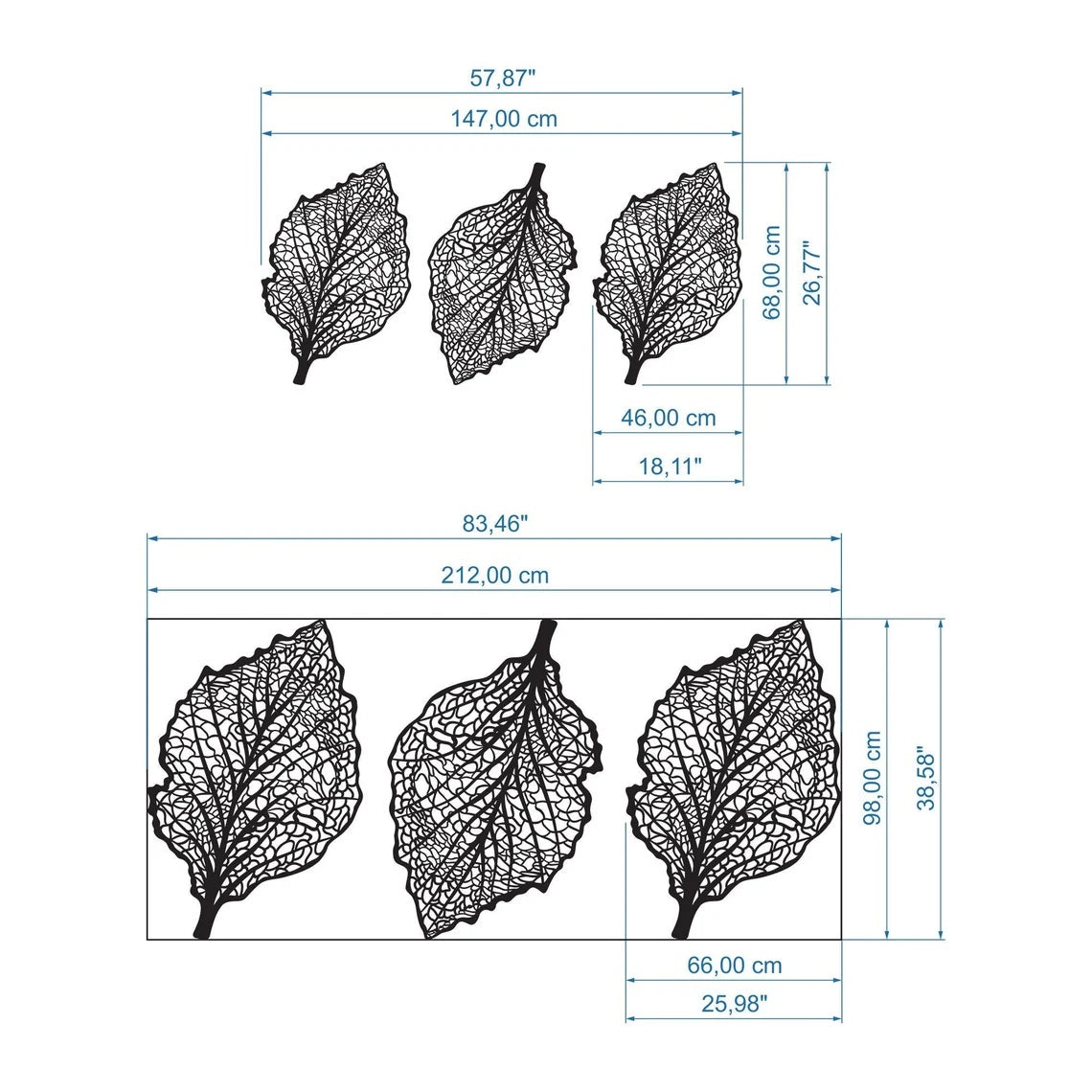 Collage Kit, Metal Leaf Wall Decor - Etgshop LLC