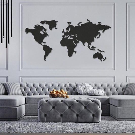 Metal World Map Wall Art - Etgshop LLC