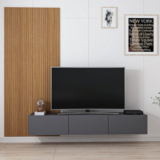 Panel Furniture Tv Unit - Anthracite Etgshop Living Room