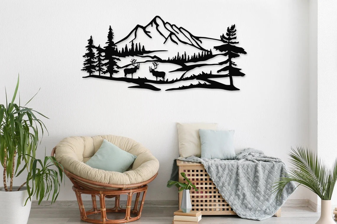 Mountain Metal Wall Art - Etgshop LLC