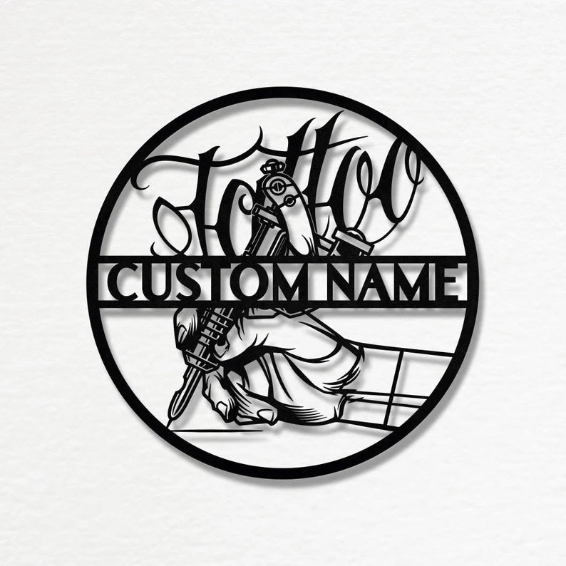 Tatoo Custom Metal Wall Decor Personalized Gift Customized
