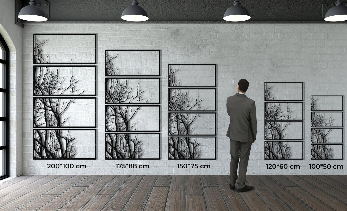 Metal Wall Art, 4 Panels Tree of Life Decor - Etgshop LLC
