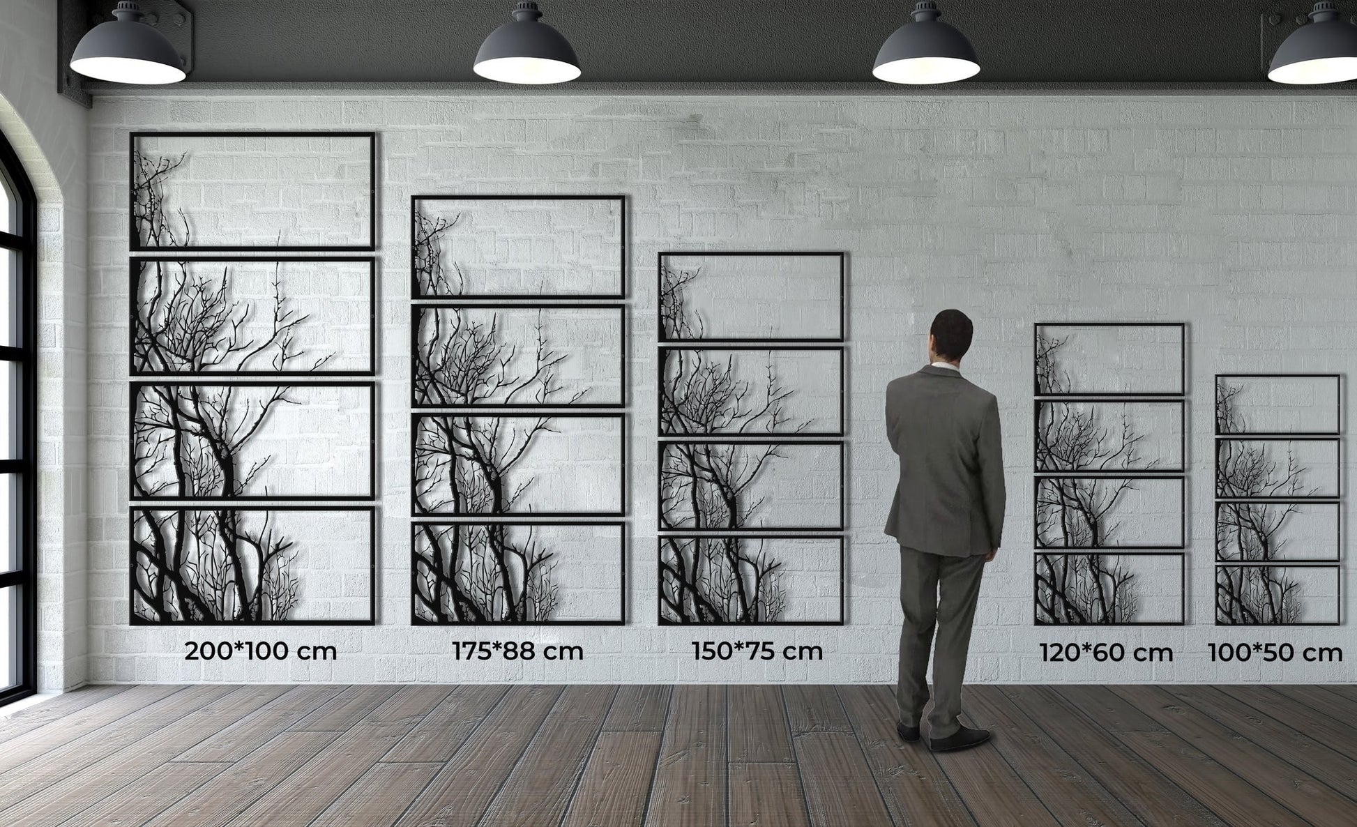 Metal Wall Art, 4 Panels Tree of Life Decor - Etgshop LLC
