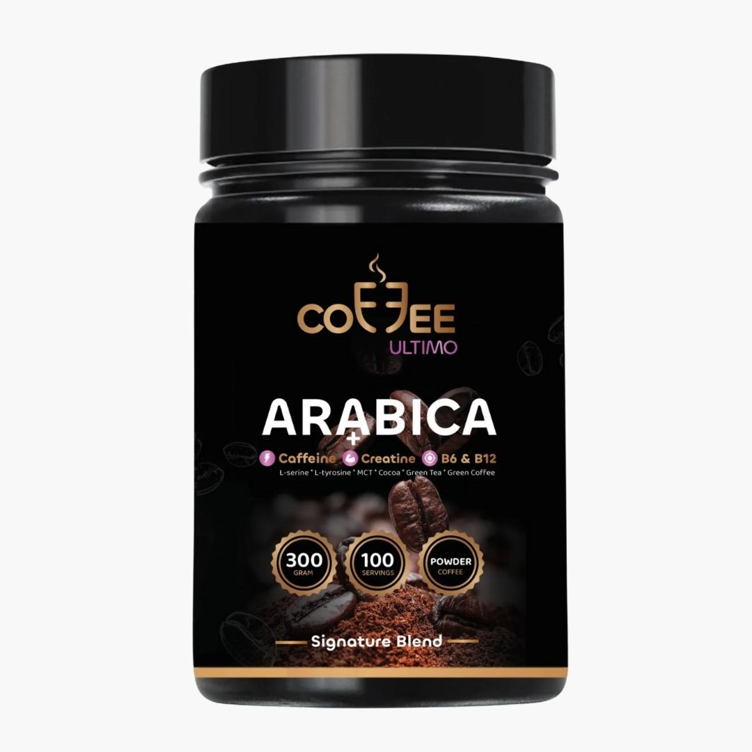Coffee Ultimo - The Ultimate Energy Booster with Mineralized Arabica, Green Coffee Bean Extract, Vitamins B6 and B12 - 100 Servings