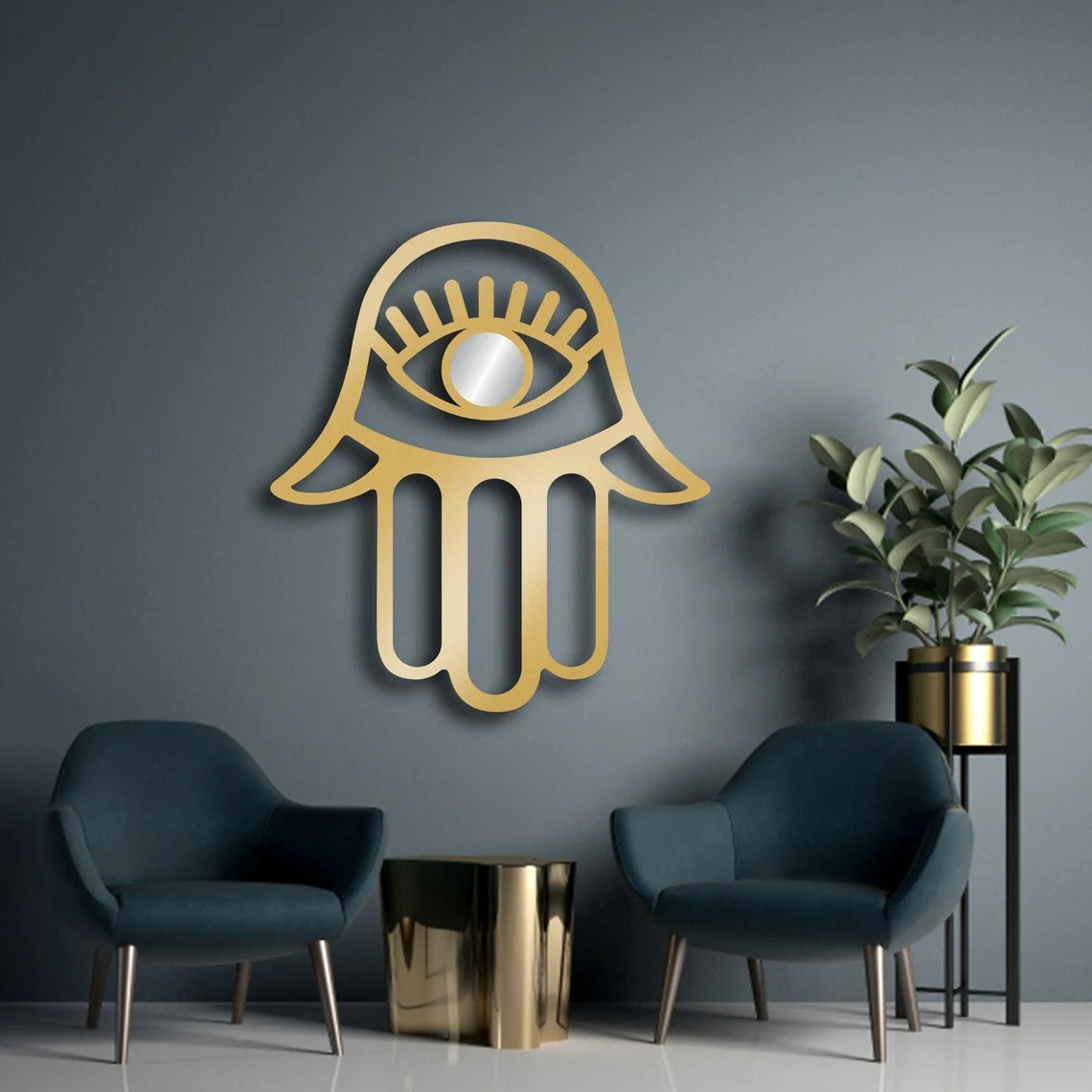 Hamsa Hand, Evil eye hamsa, Metal Wall Art - Etgshop LLC