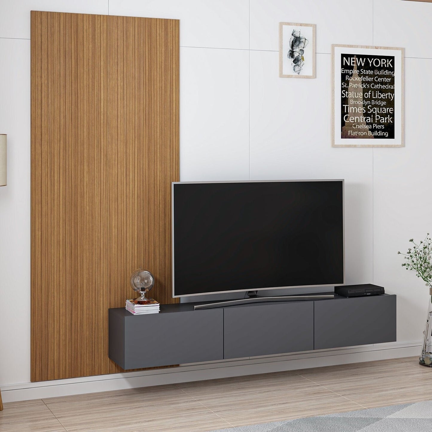 Panel Furniture Tv Unit - Anthracite Etgshop Living Room