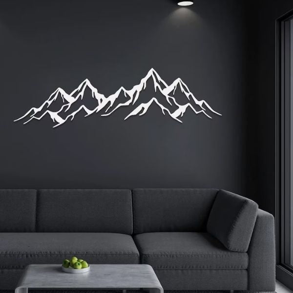 Mountain View Metal Wall Art: Perfect for Living Rooms