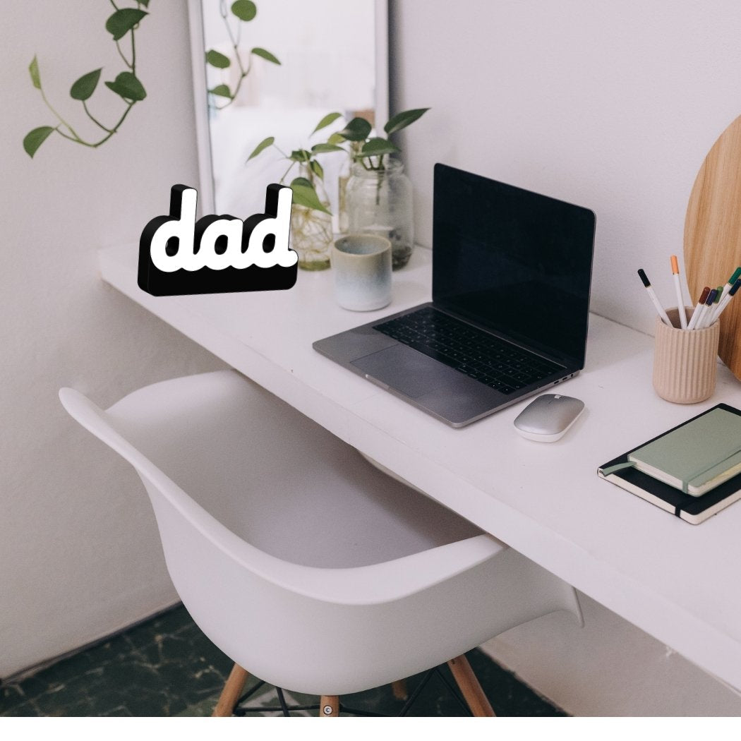 Modern LED "Dad & Mom" Sign Set - Durable Acrylic Wall Décor with Energy-Efficient Ambient Lighting, Perfect for Bedroom, Living Room, Kitchen, or Entryway