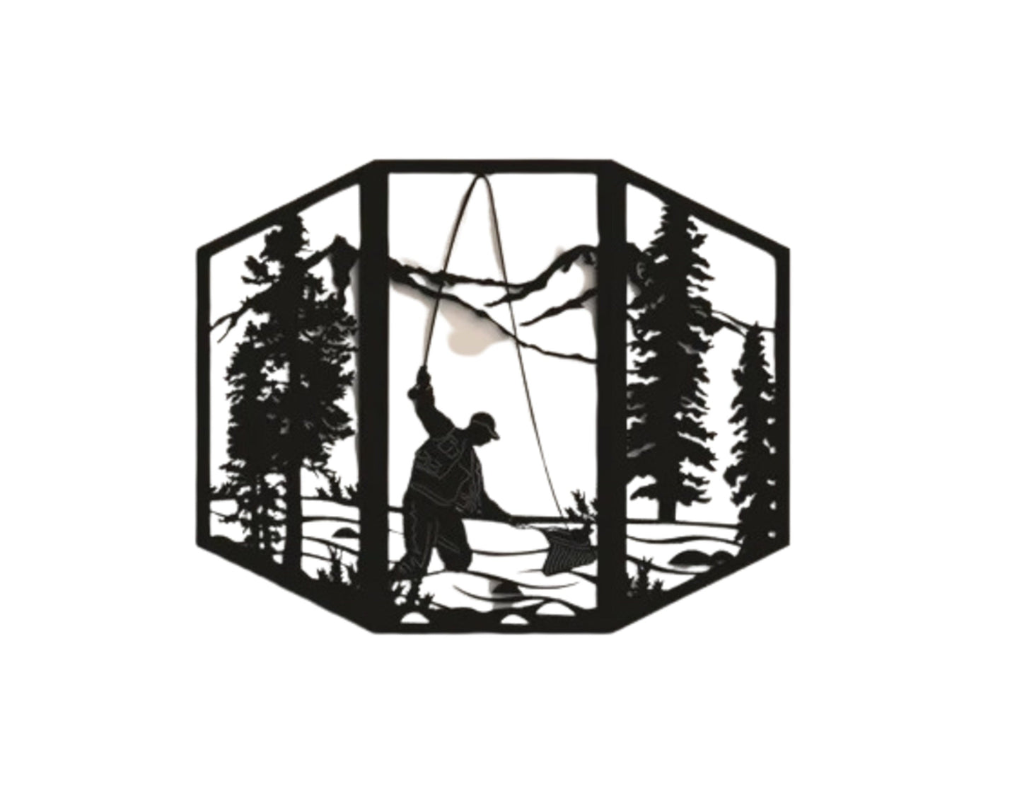 Fishing Metal Art, Metal Wall Art - Etgshop LLC
