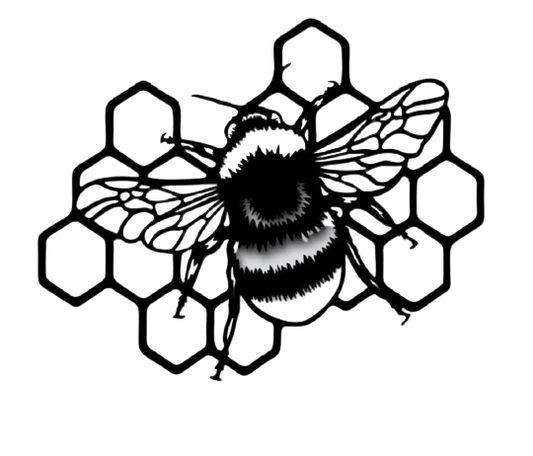 Bee Metal Wall Art, Metal Bee Honey Comb - Etgshop LLC