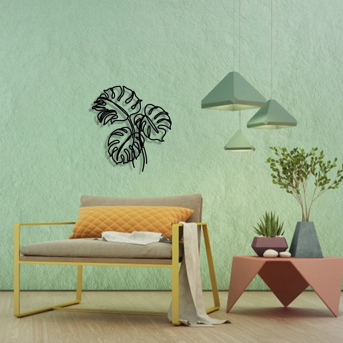 Monstera Metal Wall Decor , Metal Wall Art - Etgshop LLC