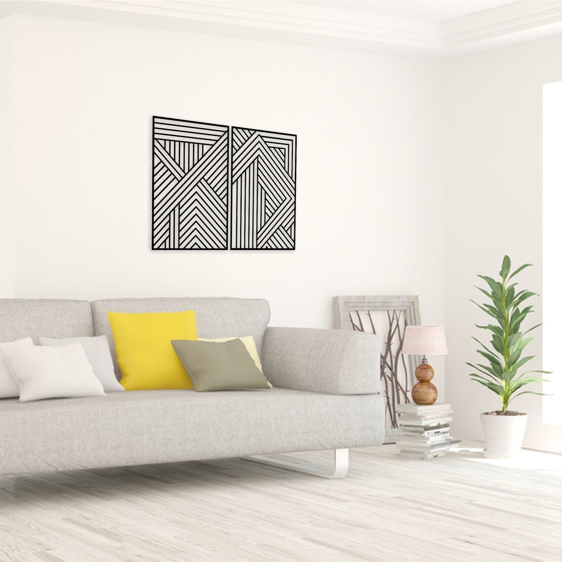 Line Wall Art, Metal Wall Art - Etgshop LLC
