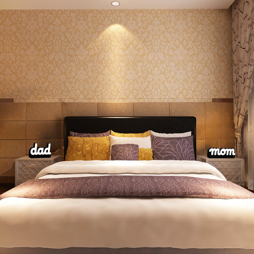 Modern LED "Dad & Mom" Sign Set - Durable Acrylic Wall Décor with Energy-Efficient Ambient Lighting, Perfect for Bedroom, Living Room, Kitchen, or Entryway