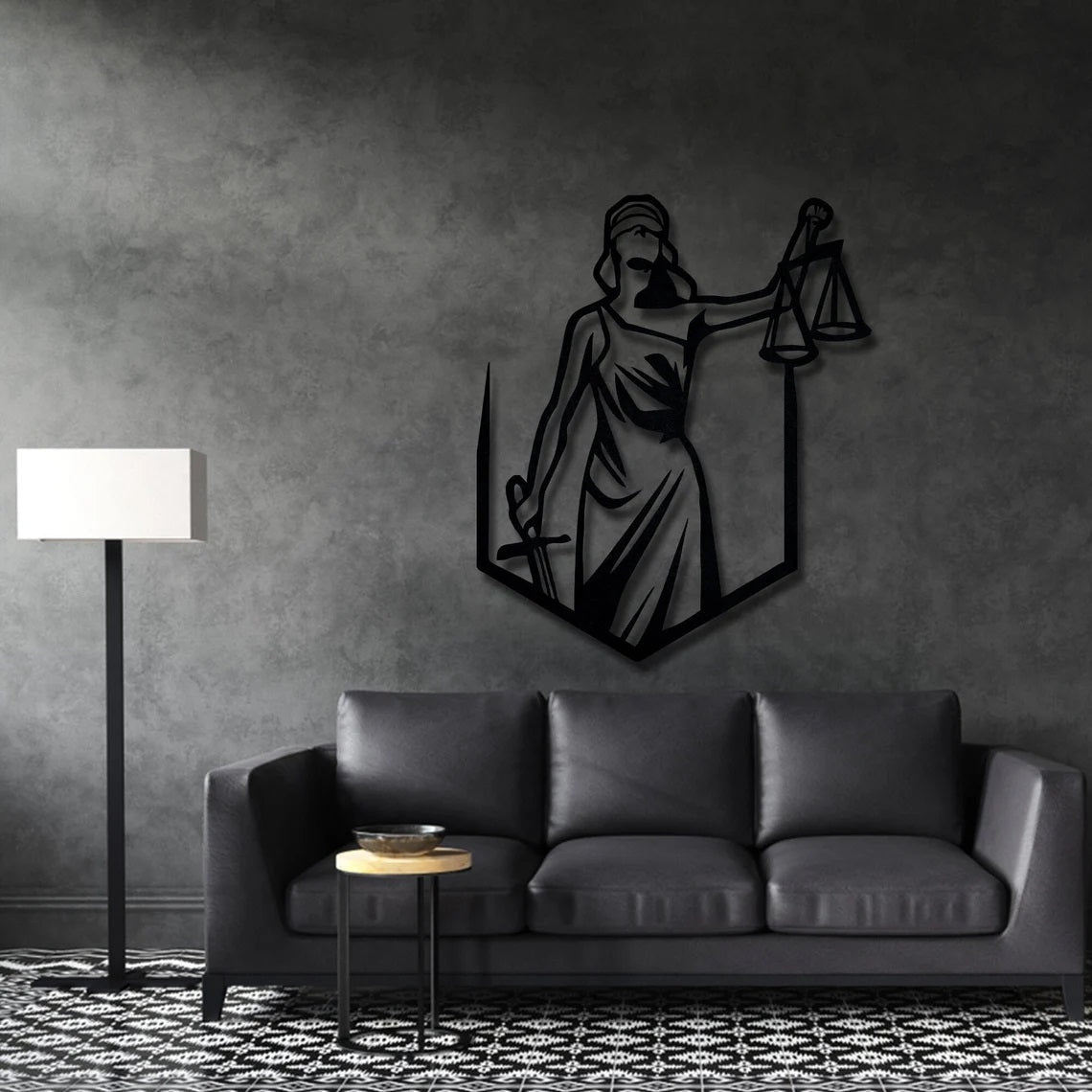 Justice metal wall decor - Etgshop LLC
