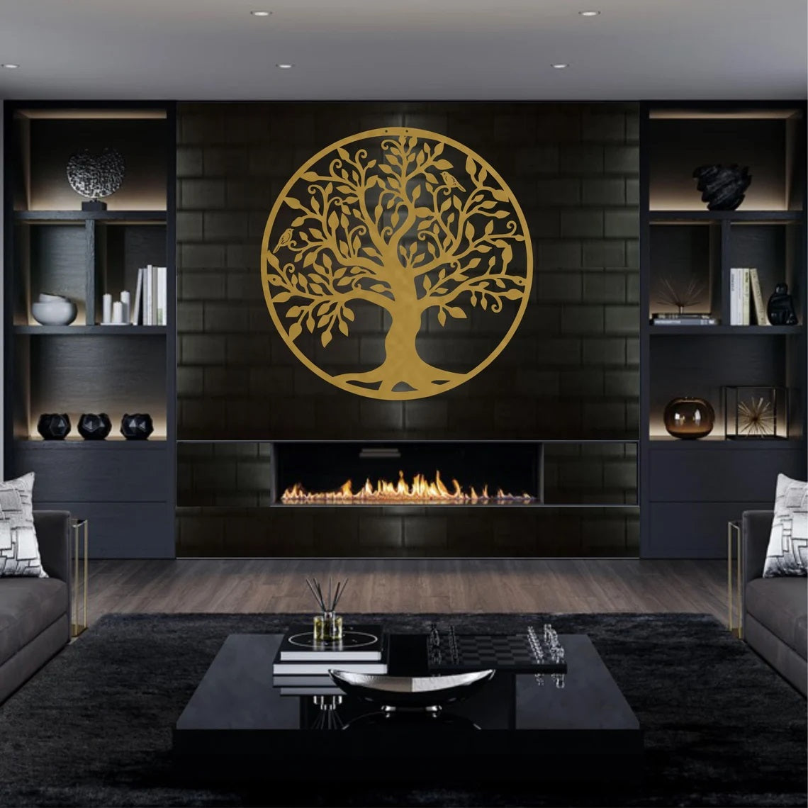Metal Family Tree Decor, Metal Wall Art - Etgshop LLC