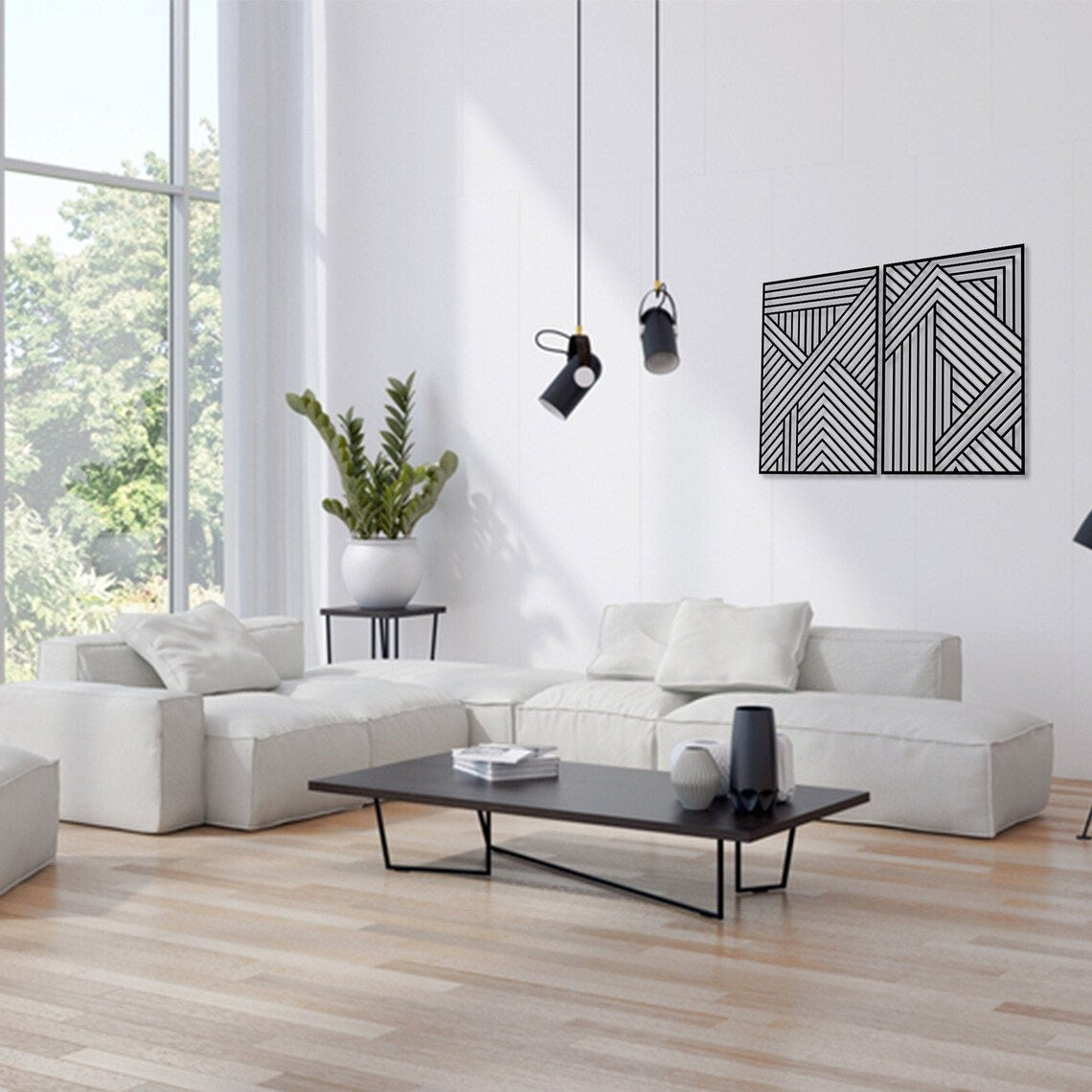 Line Wall Art, Metal Wall Art - Etgshop LLC