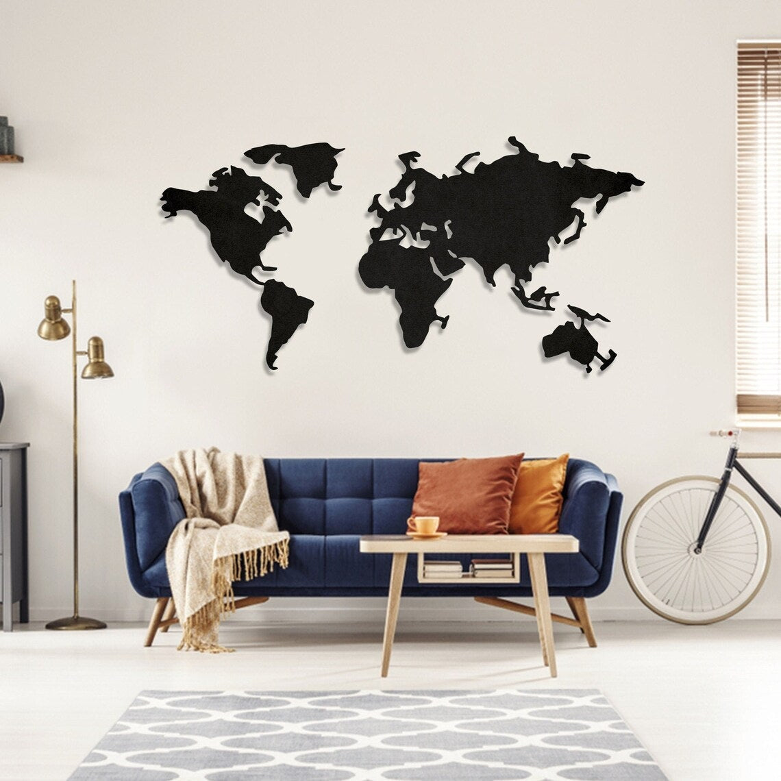 Metal World Map Wall Art - Etgshop LLC