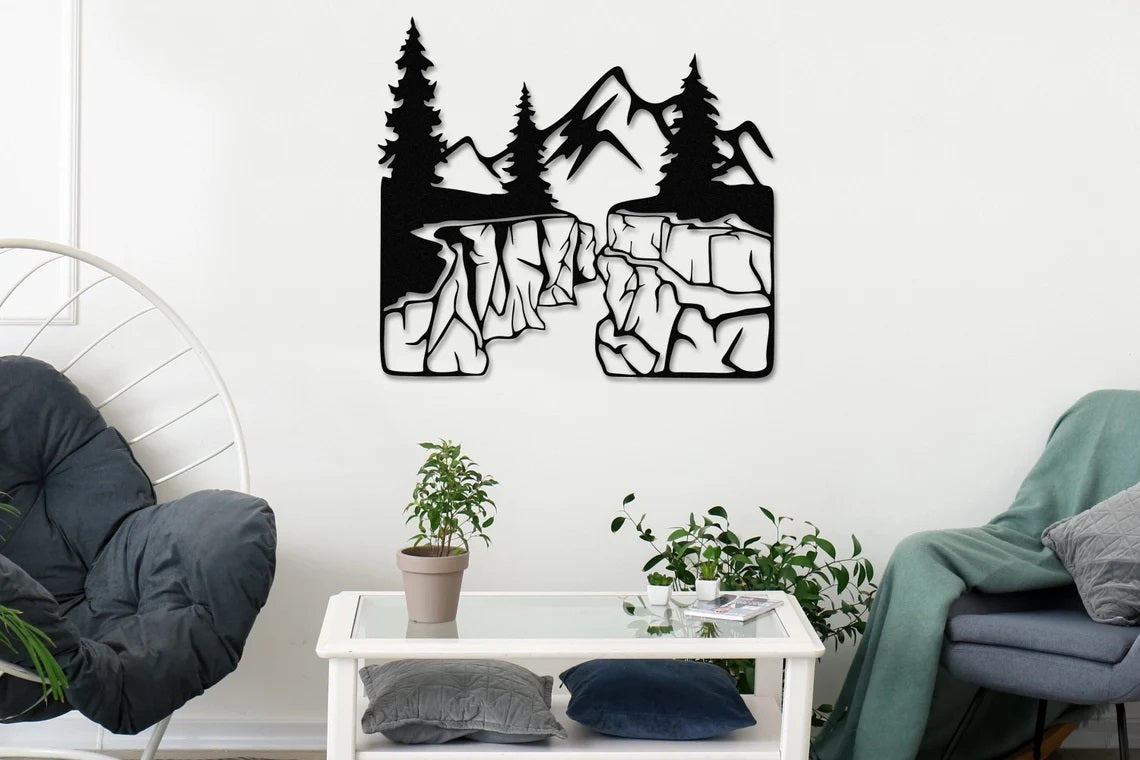Mountain Wall Art, Nature Mountain Metal Decor - Etgshop LLC
