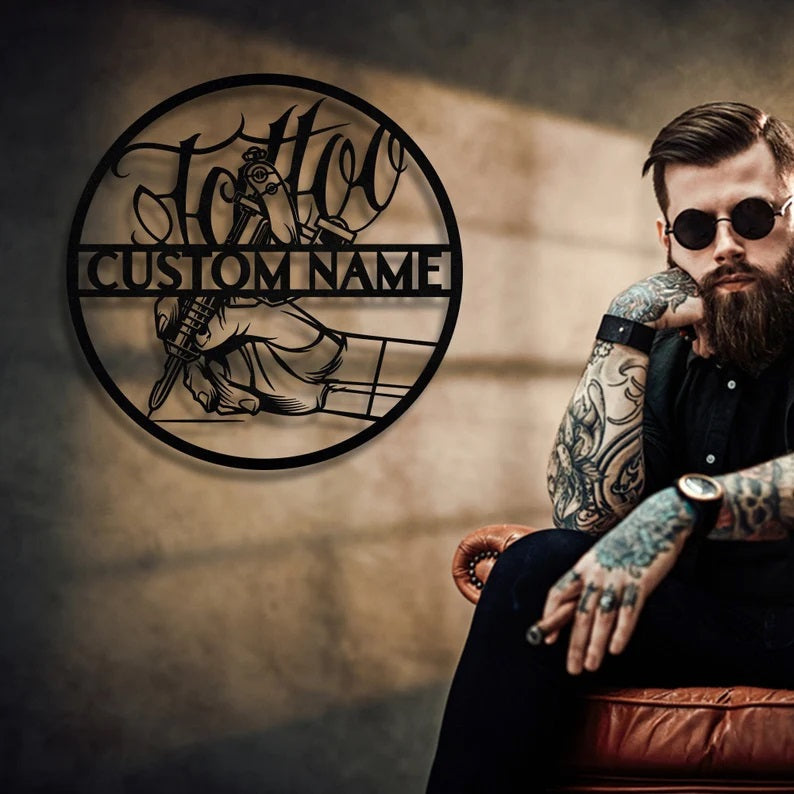 Tatoo Custom Metal Wall Decor Personalized Gift Customized