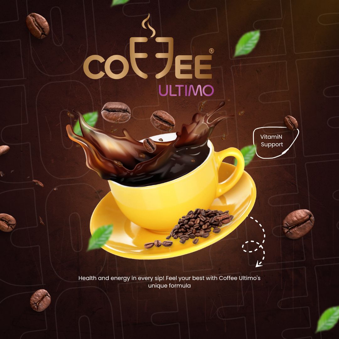 Coffee Ultimo - The Ultimate Energy Booster with Mineralized Arabica, Green Coffee Bean Extract, Vitamins B6 and B12 - 100 Servings
