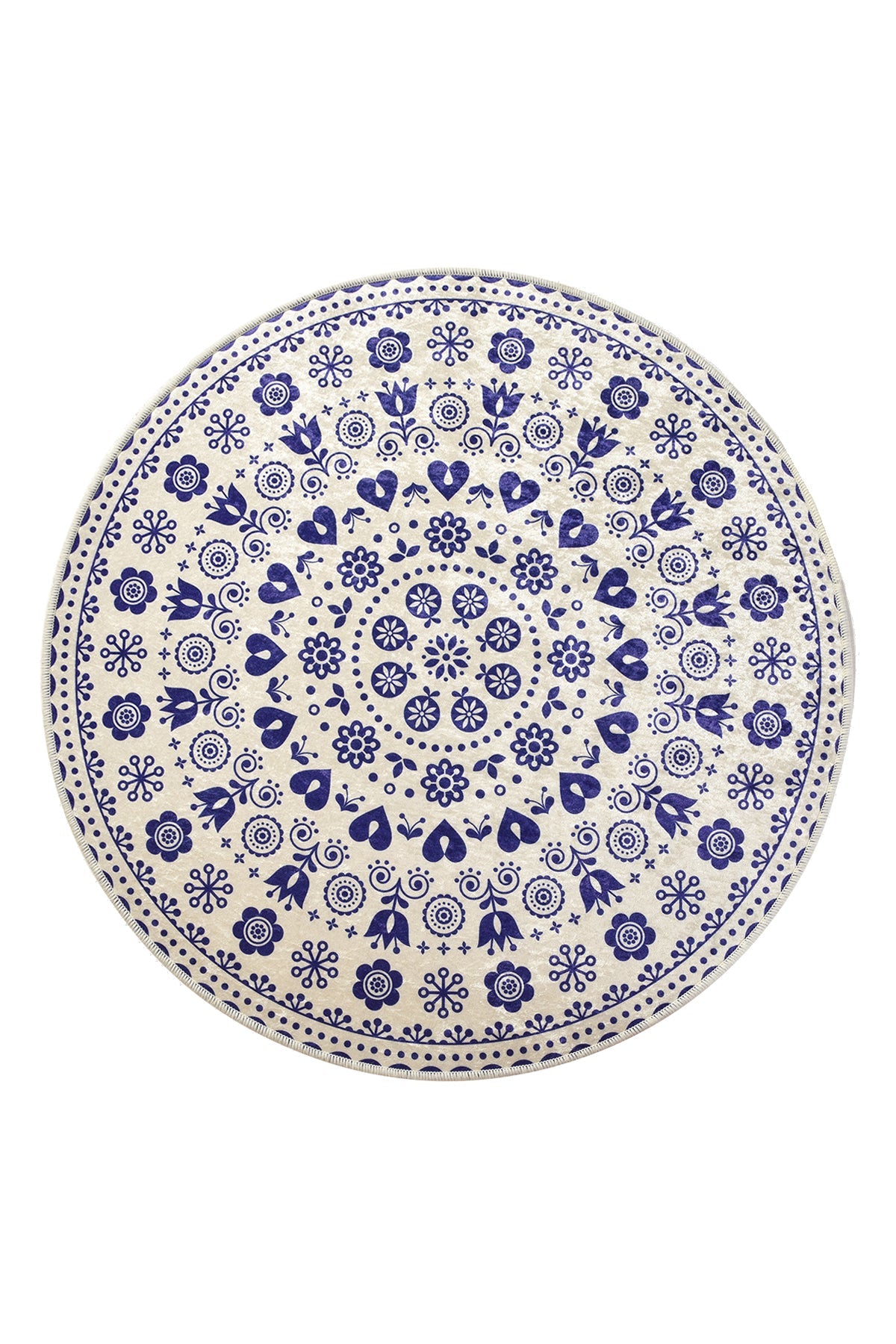 Venice Blue Dekoratif Round Bath Rug Area Rug Round Rug - Etgshop LLC