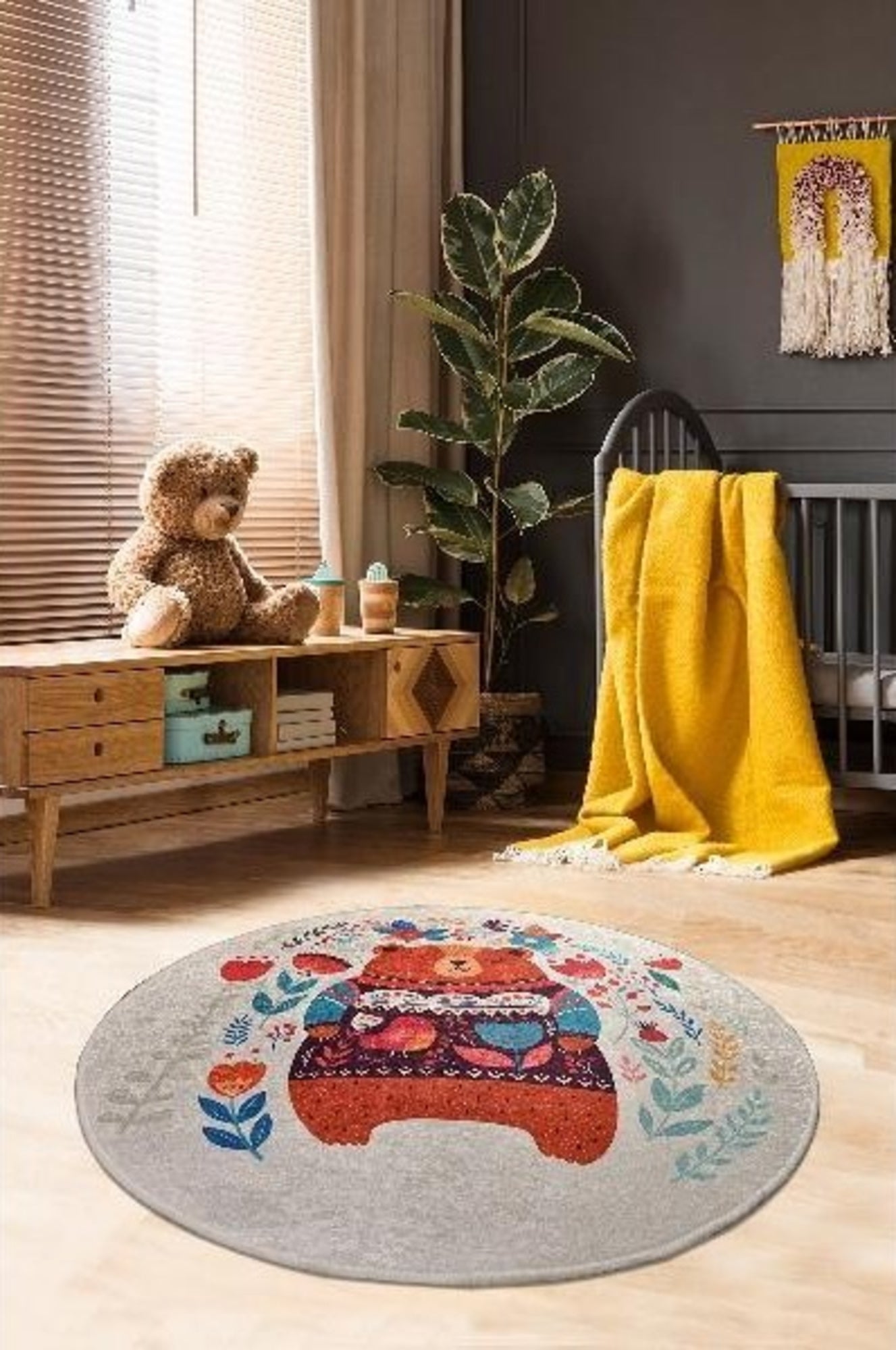 Sweet Bear Decoratif Round Bath Rug Area Rug Round Rug - Etgshop LLC