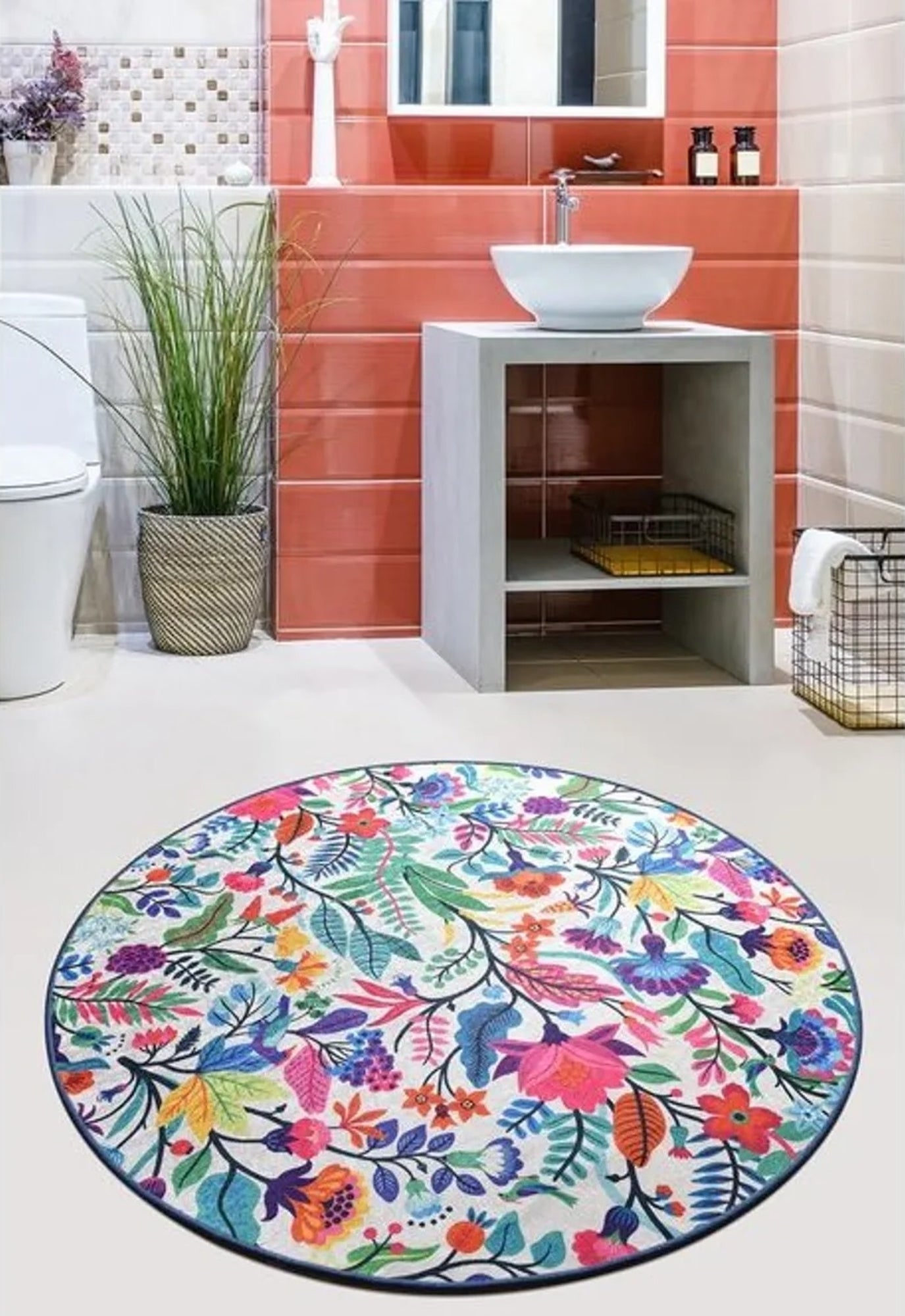 Scabere Decoratif Round Bath Rug Area Rug Round Rug - Etgshop LLC