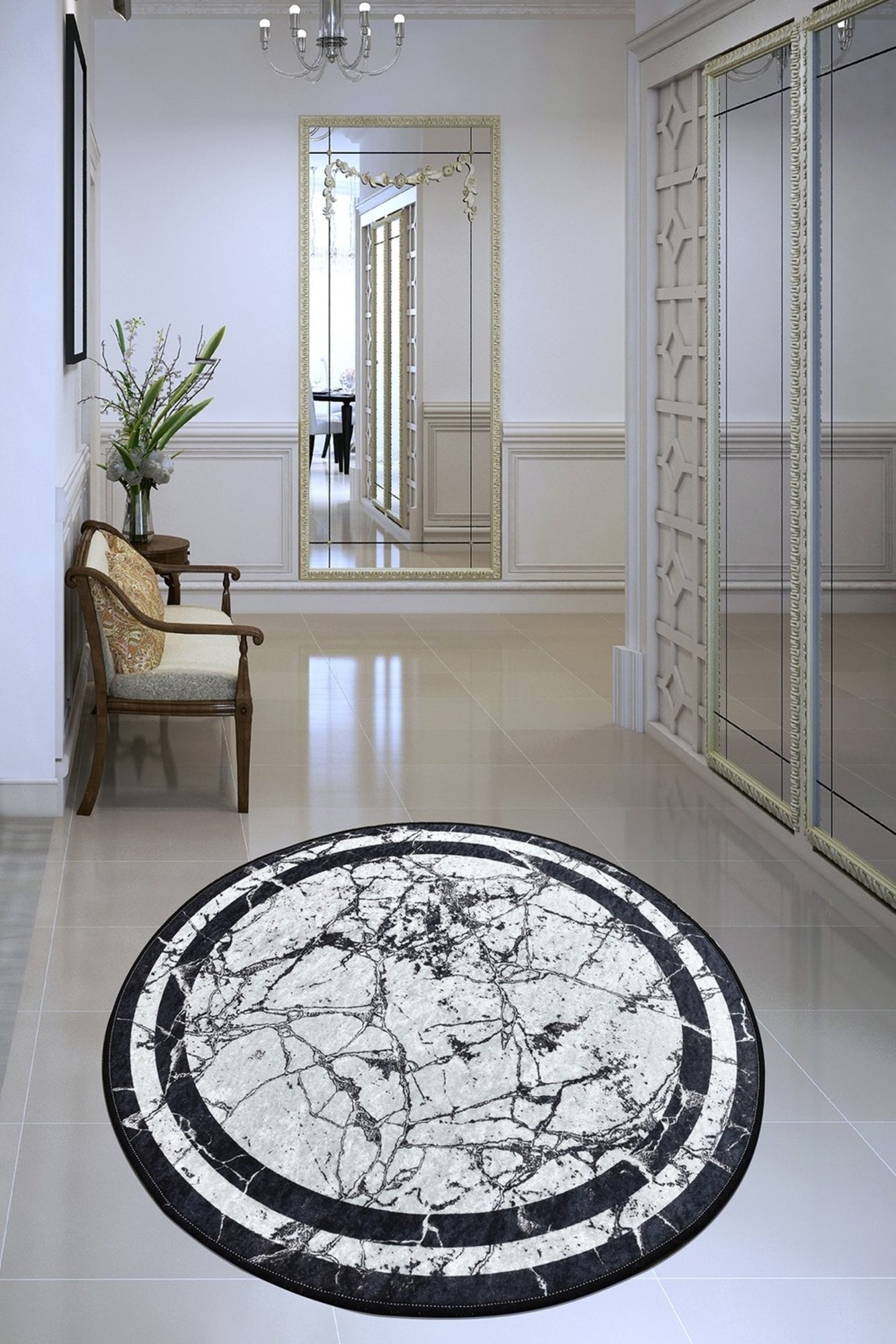 Tulip Decoratif Round Bath Rug Area Rug Round Rug - Etgshop LLC