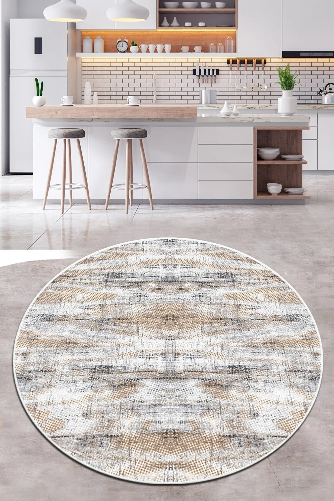Incierto Decoratif Round Bath Rug Area Rug Round Rug - Etgshop LLC