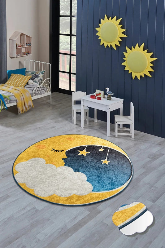 Moon Decoratif Round Bath Rug Area Rug Round Rug - Etgshop LLC