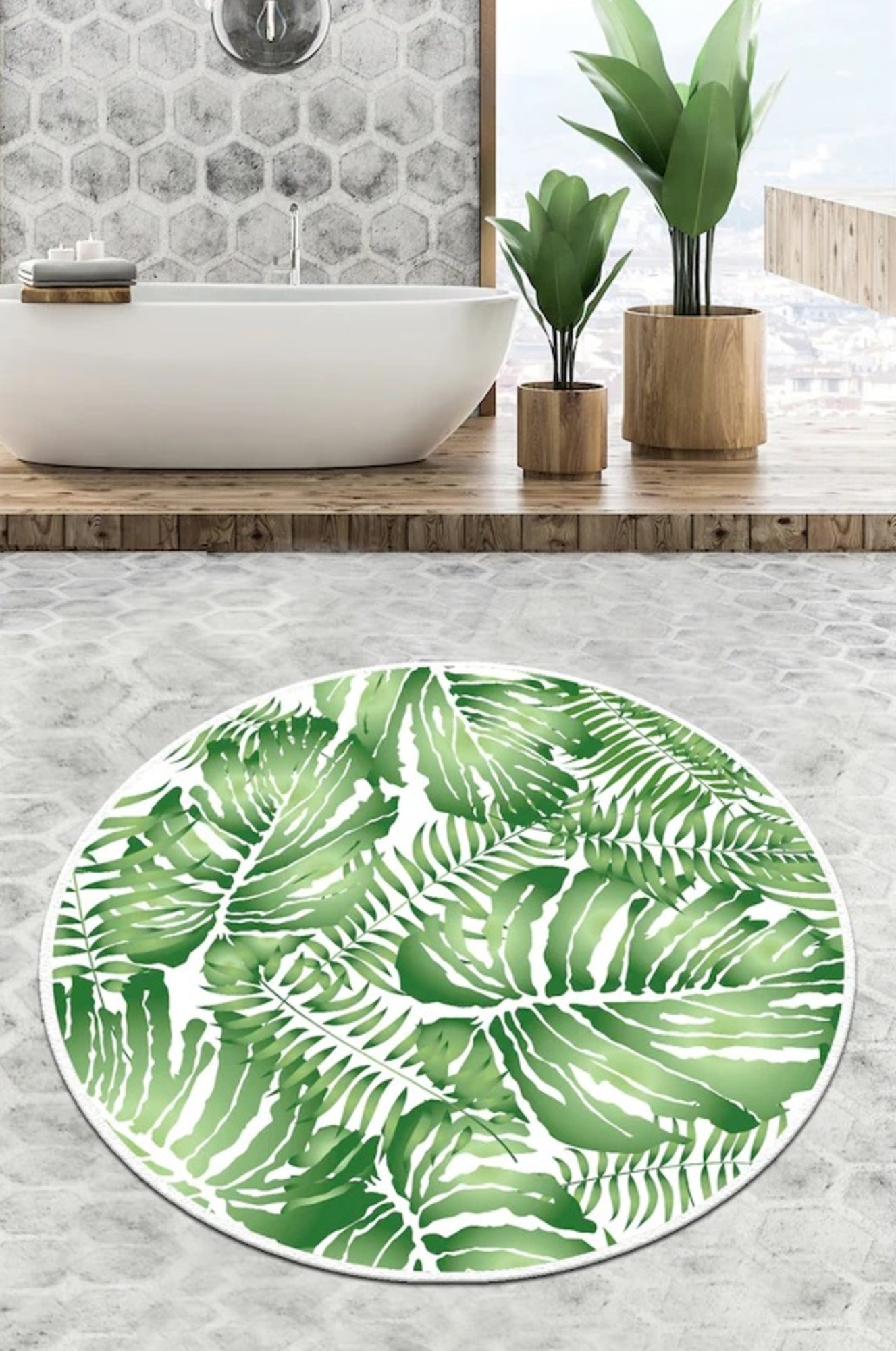 Pied Decoratif Round Bath Rug Area Rug Round Rug - Etgshop LLC
