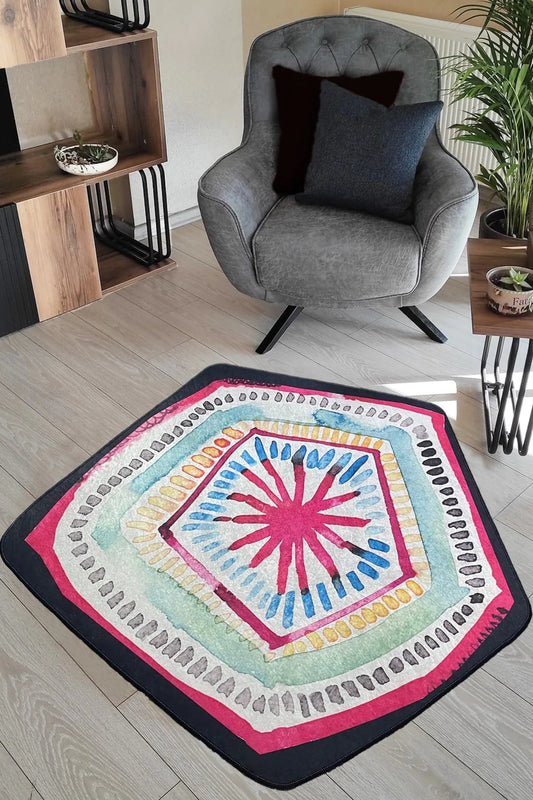 Pentagon Decoratif Round Bath Rug Area Rug Round Rug - Etgshop LLC
