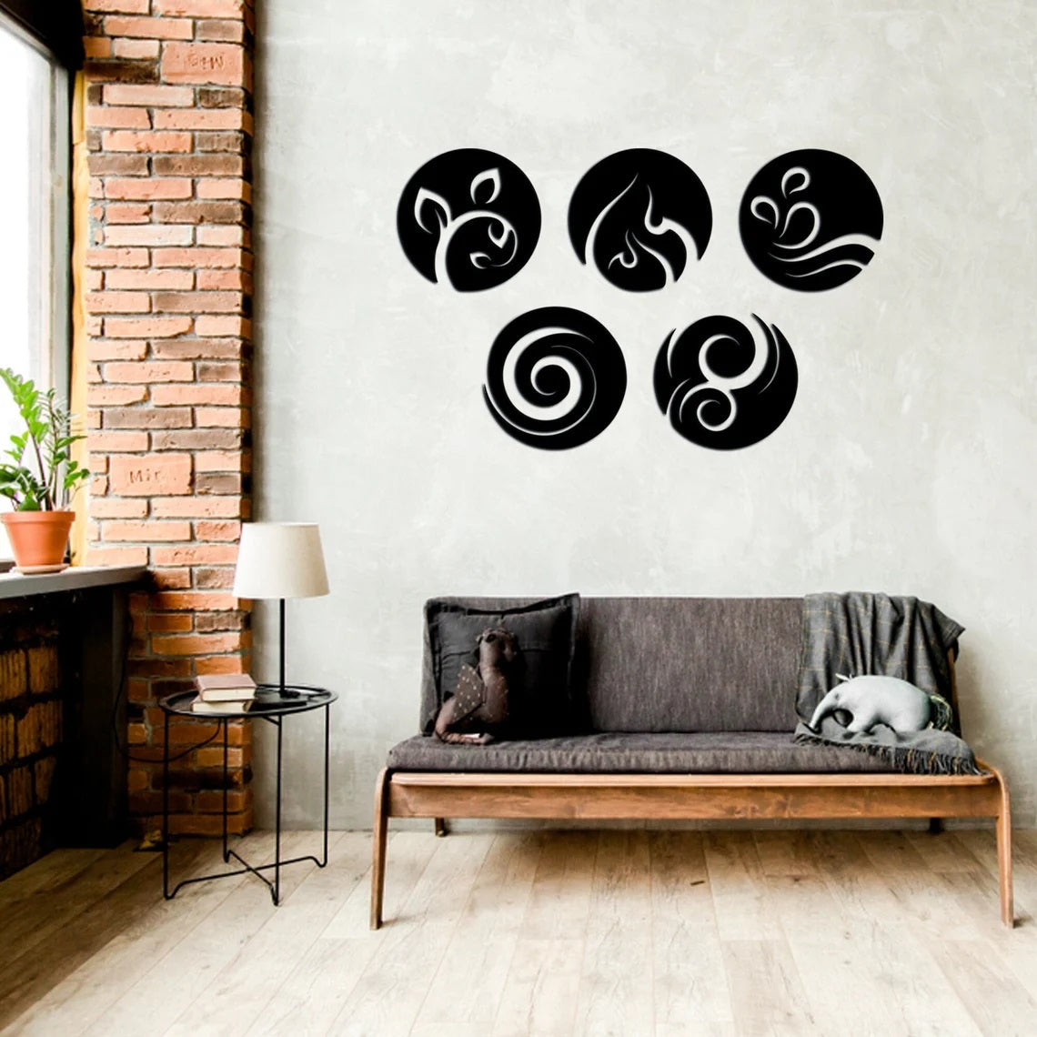Five Elements, Metal Wall art, Metal Wall Sign - Etgshop LLC
