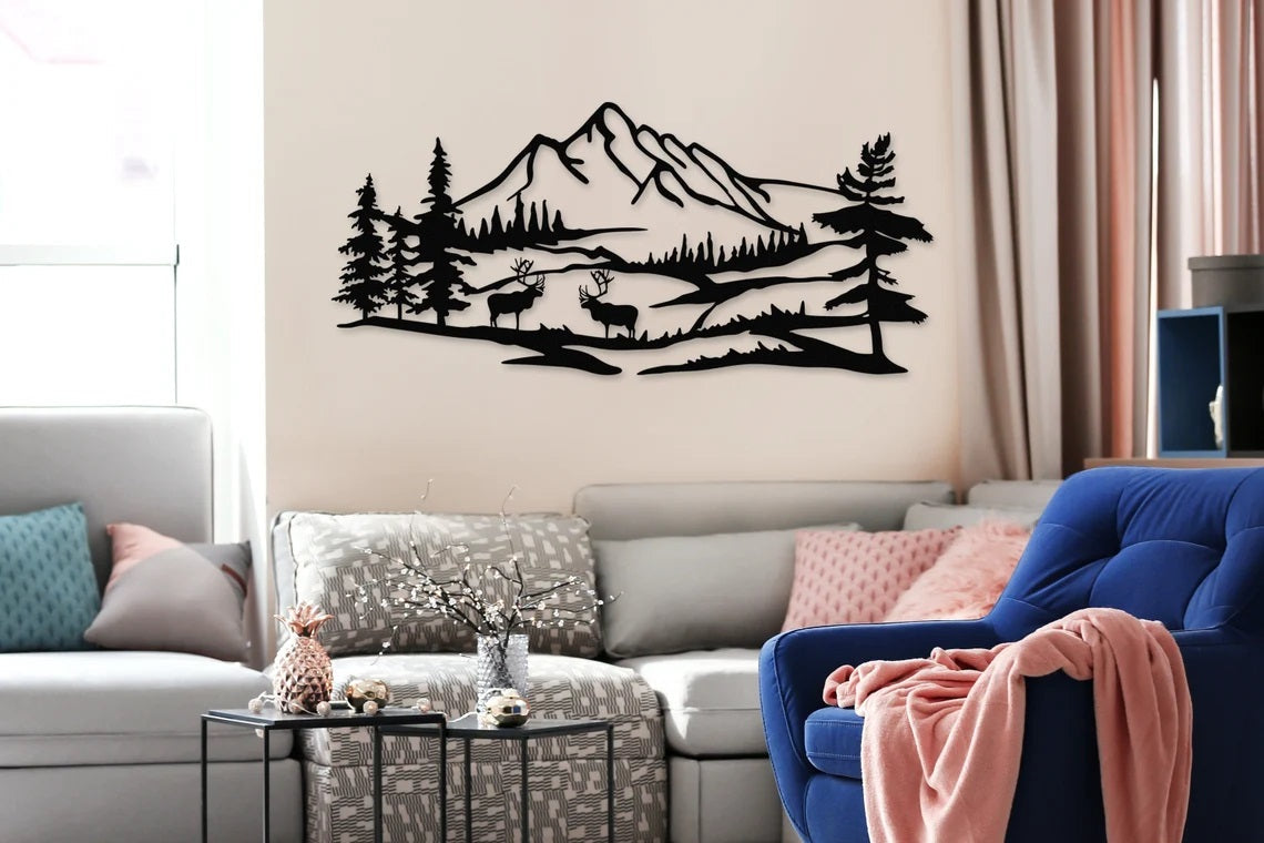Mountain Metal Wall Art - Etgshop LLC
