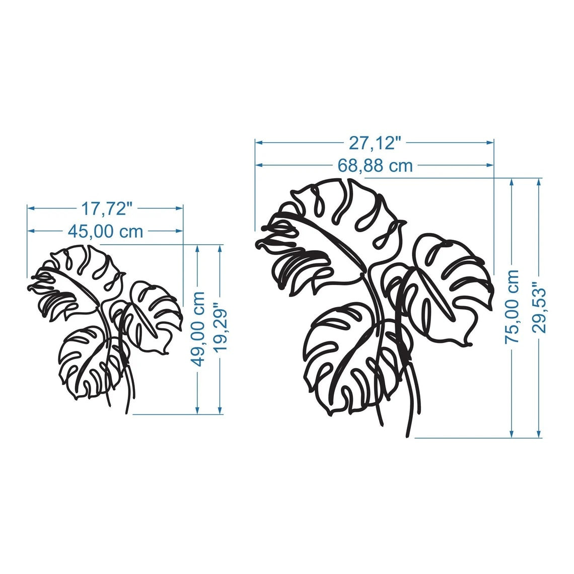 Monstera Metal Wall Decor , Metal Wall Art - Etgshop LLC