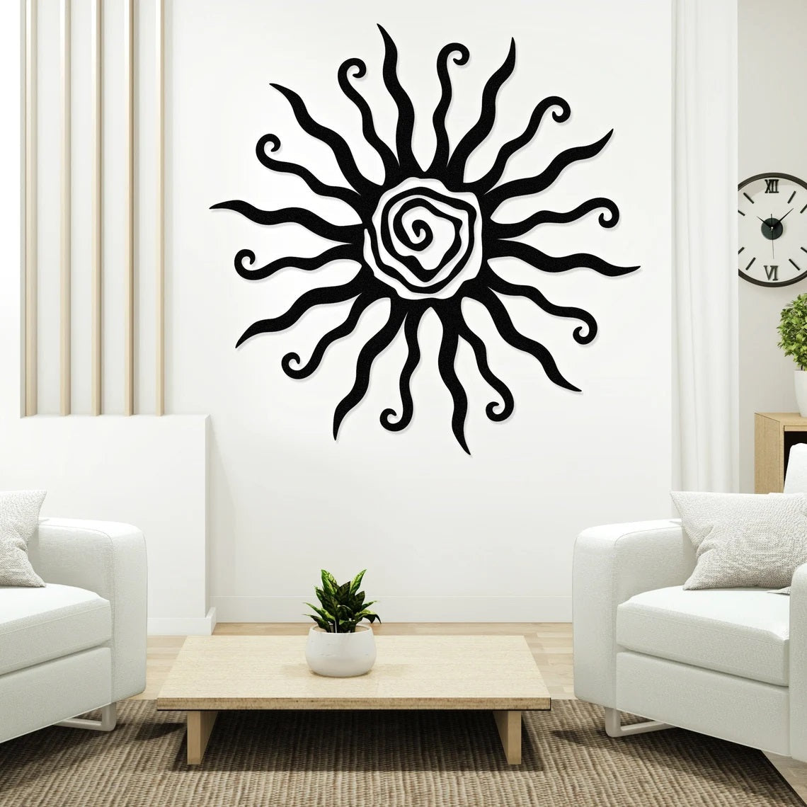 Metal Sun Wall Art Sign Decor - Etgshop LLC
