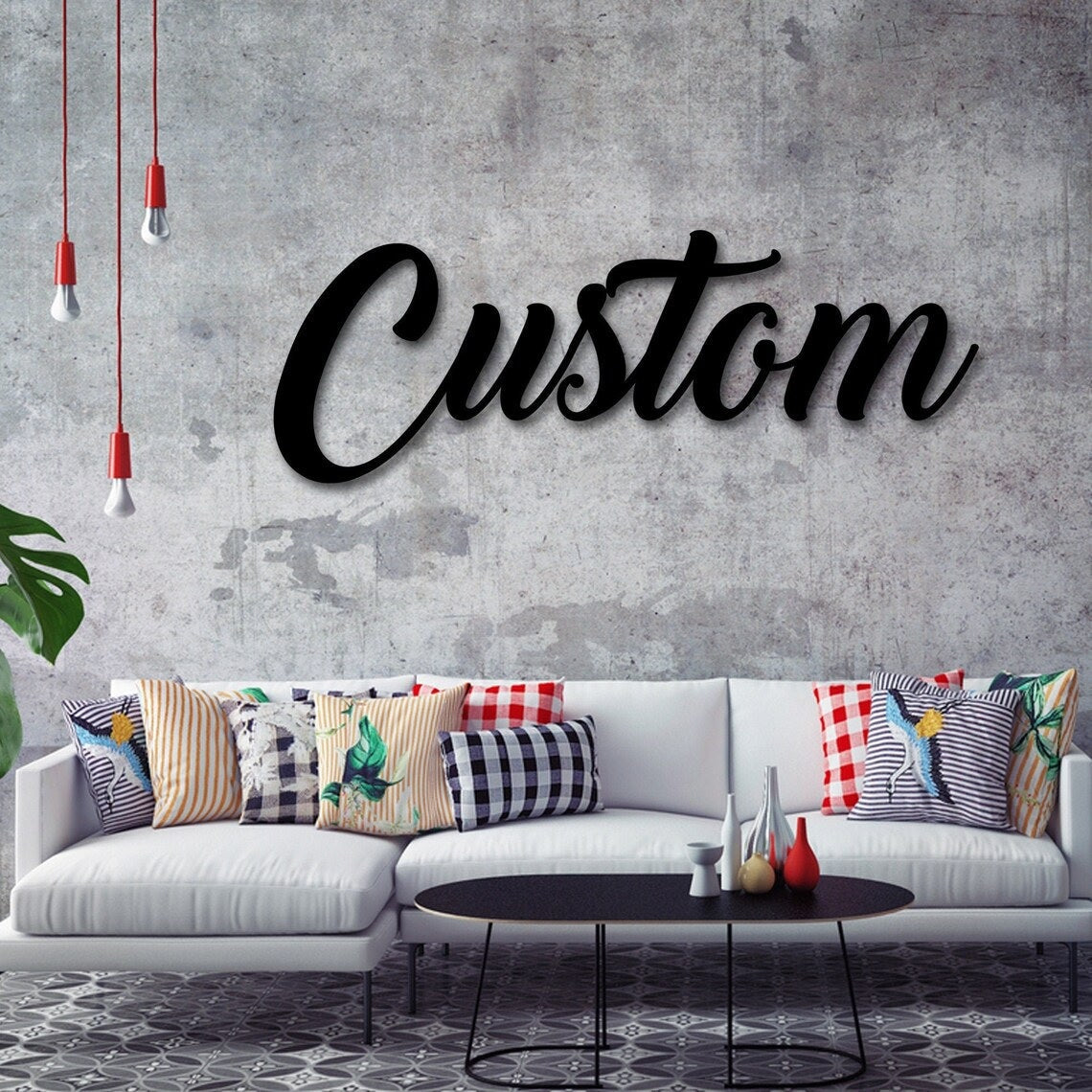 Custom Metal Words, Your Custom Text, Custom Name Script Metal Sign, Personalized Metal Wall Decor, Wall Decor, Metal Wall Art