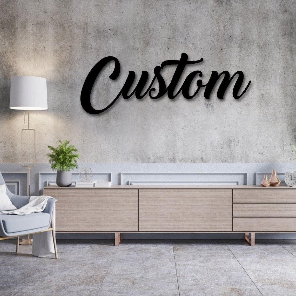Custom Metal Words, Your Custom Text, Custom Name Script Metal Sign, Personalized Metal Wall Decor, Wall Decor, Metal Wall Art