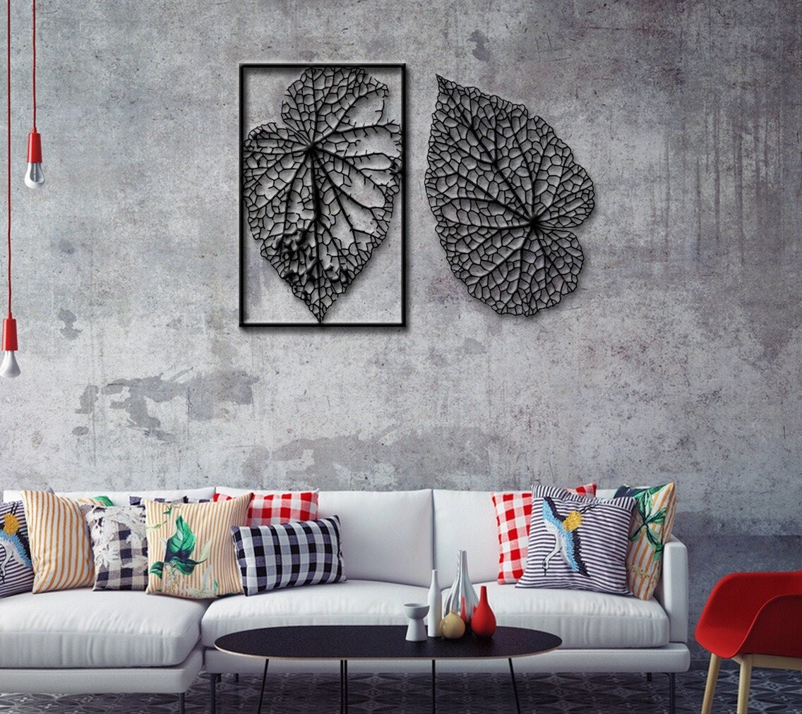 Feather Wall Decor, Metal Wall art - Etgshop LLC