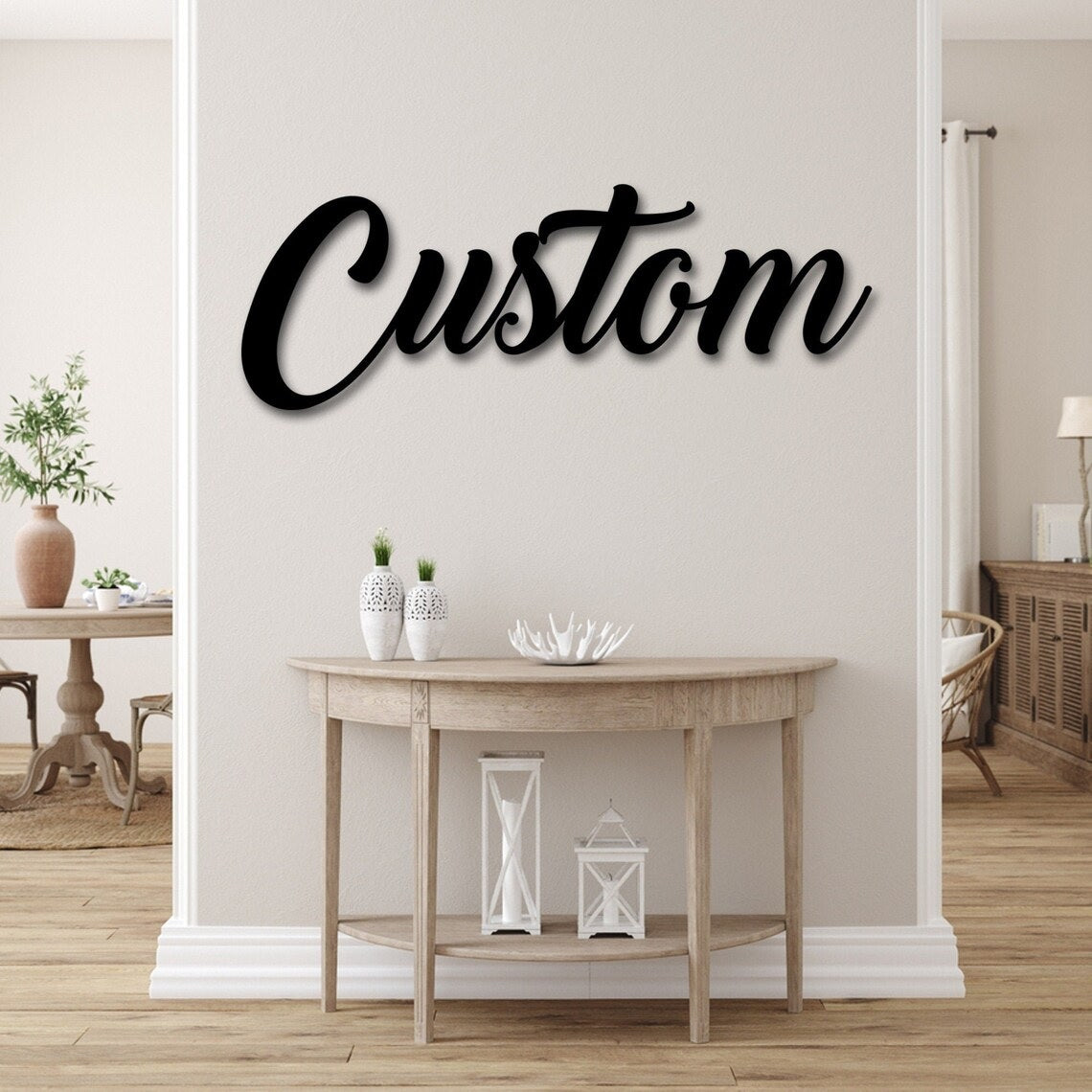 Custom Metal Words, Your Custom Text, Custom Name Script Metal Sign, Personalized Metal Wall Decor, Wall Decor, Metal Wall Art