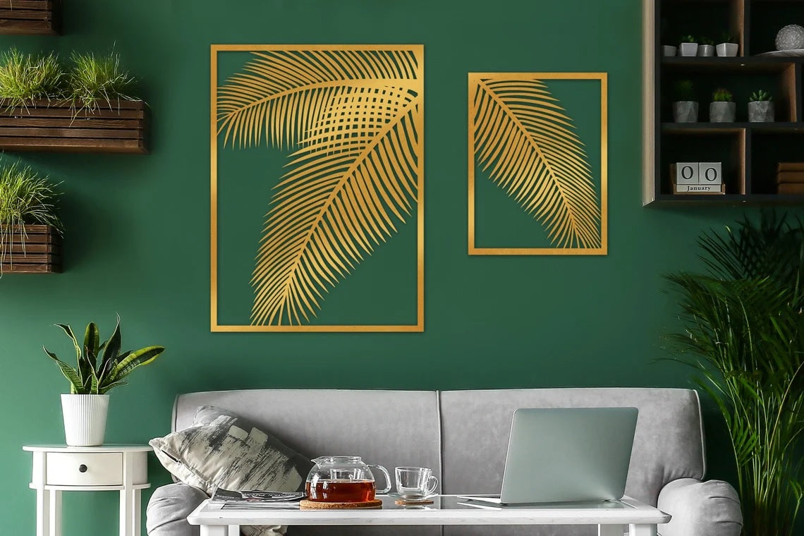 Palm Tree Art, Metal Wall Decor, - Etgshop LLC