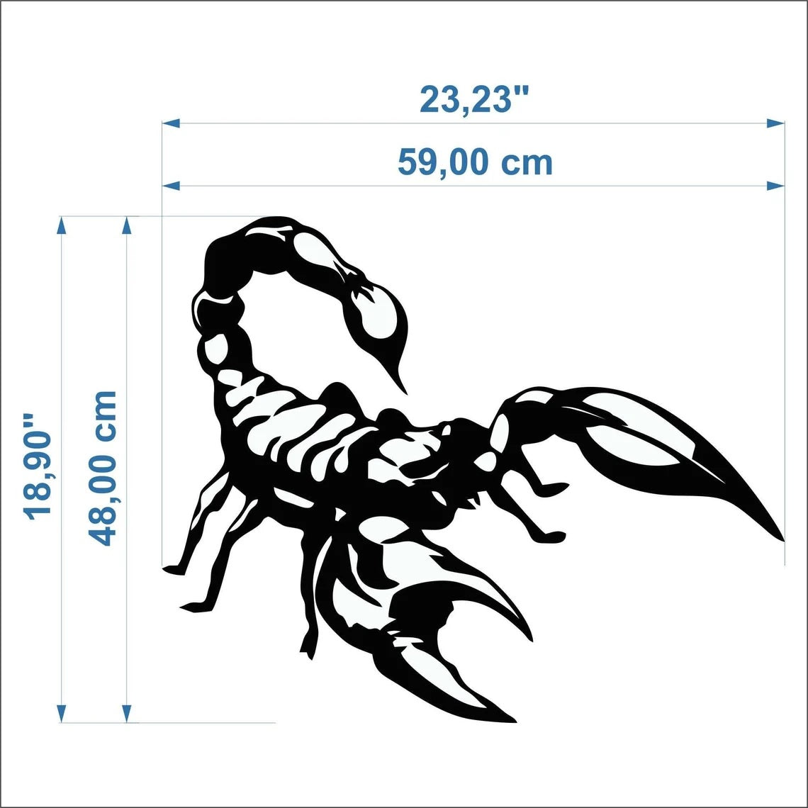 Scorpion, Metal Wall art - Etgshop LLC