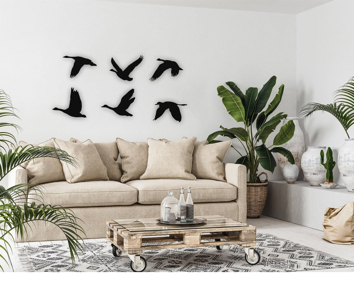 Metal Wall Art, Geese Birds Art